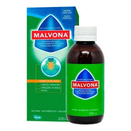 Anestésico e Antisséptico Malvona 0,2mg/ml + 60mg/ml + 1mg/ml 200ml