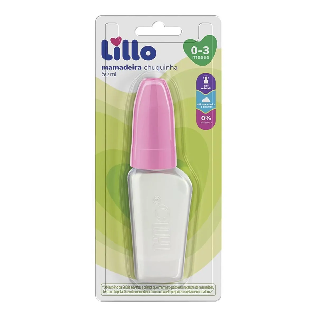 Mamadeira Lillo MiniForm Rosa 50ml