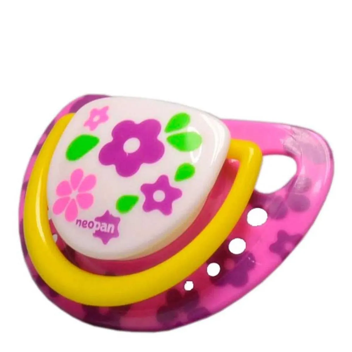 Chupeta Neopan Ortodôntica Lilás Com Flor Número 2