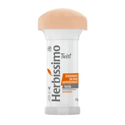 Desodorante Twist Antitranspirante Vanilla Herbíssimo 45g