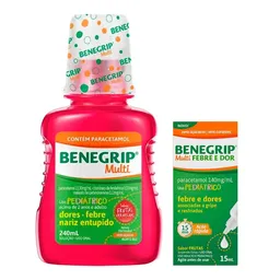 Antigripal, Analgésico, Antitérmico e Antialérgico Benegrip Multi 13,30mg/ml + 0,33mg/ml + 0,13mg/ml