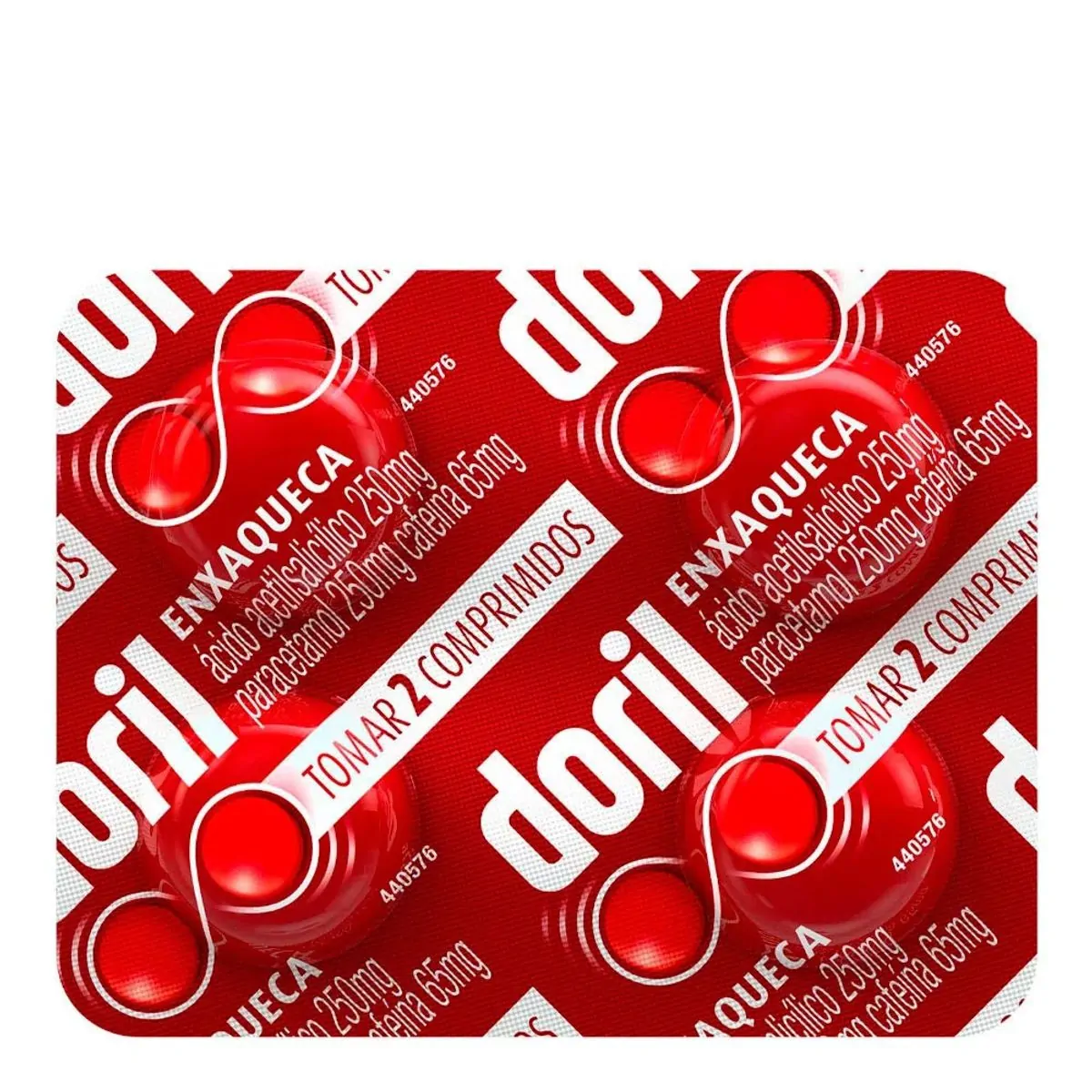 Analgésico e Antitérmico Doril Enxaqueca 250mg + 250mg + 65mg 4 Comprimidos