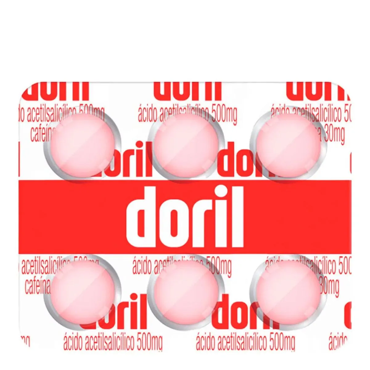 Analgésico e Antitérmico Doril 500mg + 30mg 6 Comprimidos