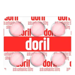 Analgésico e Antitérmico Doril 500mg + 30mg 6 Comprimidos