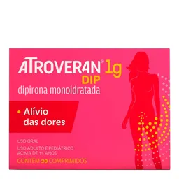 Analgésico e Antitérmico Atroveran Dip 1g 20 Comprimidos