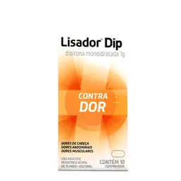 Analgésico e Antitérmico Lisador Dip 1g 10 Comprimidos