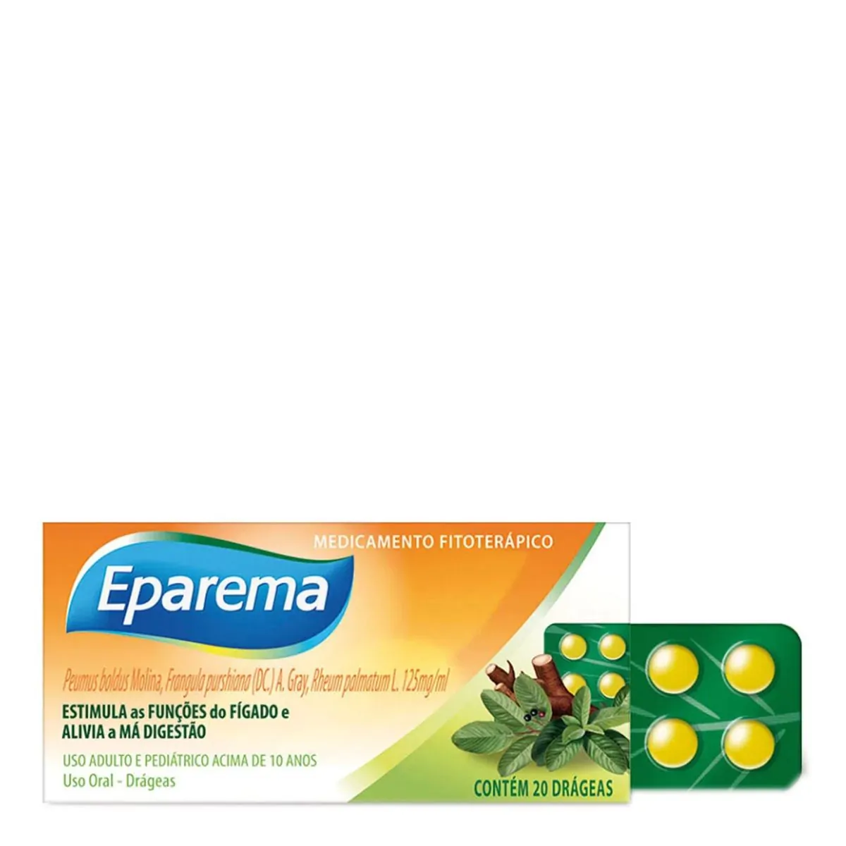 Fitoterápico Eparema 125mg 20 Drágeas