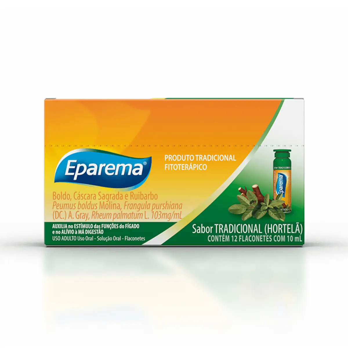Fitoterápico Eparema 0,08mg + 11,3mg + 0,03mg 12 Flaconetes Hortelã