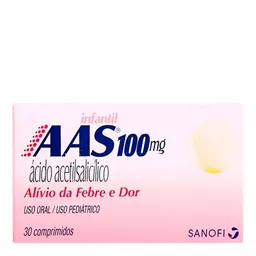 Analgésico e Antitérmico Aas Infantil 100mg 30 Comprimidos
