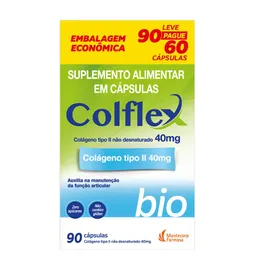 Colágeno Tipo II 40mg Colflex Bio 90 Cápsulas