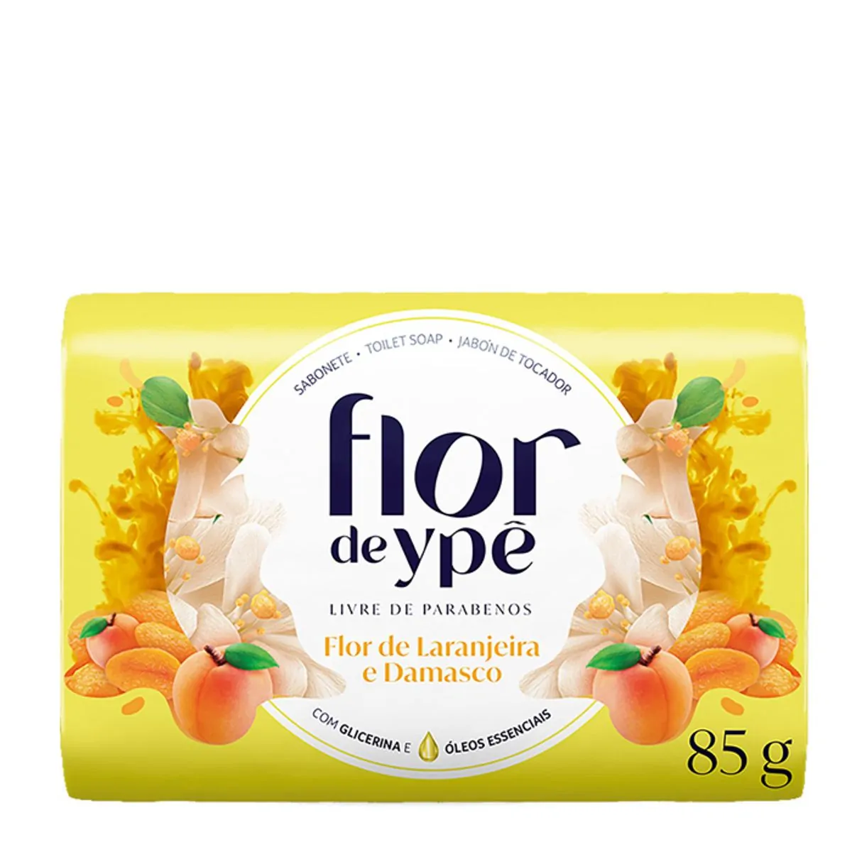 Sabonete em Barra Flor De Ypê Flor De Laranjeira e Damasco 85g