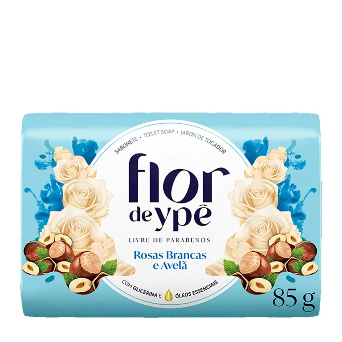 Sabonete em Barra Flor De Ypê Rosas Brancas e Avelã 85g
