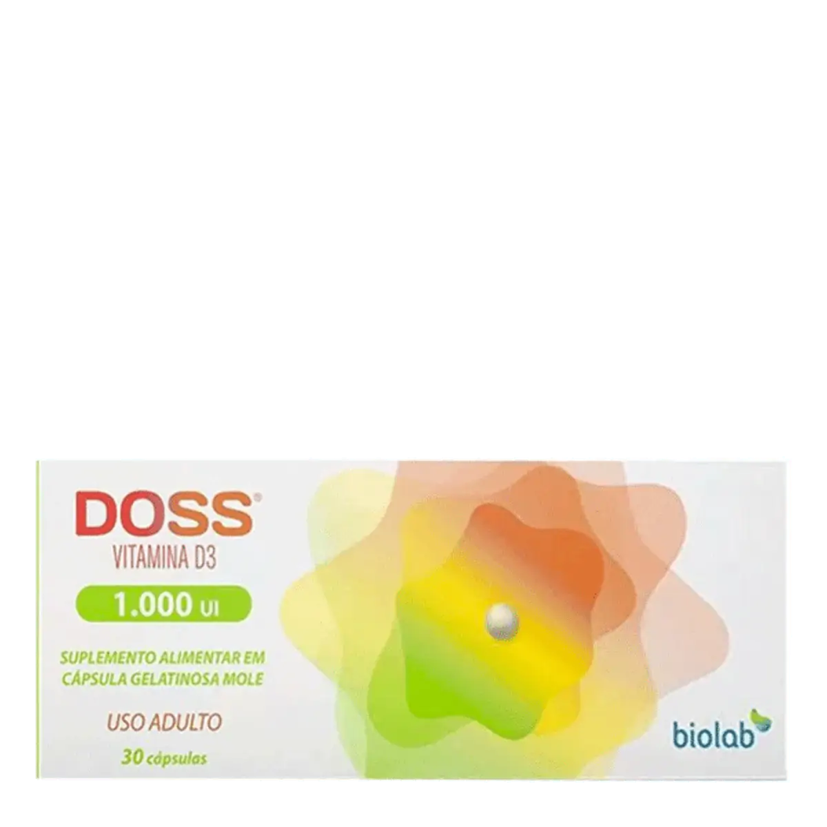 Vitamina D3 Doss 1.000UI Biolab 30 Cápsulas