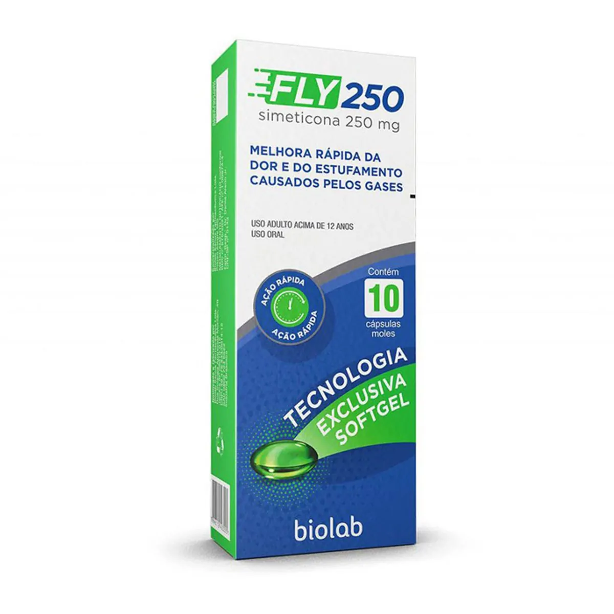 Antigases Fly 250mg 10 Cápsulas