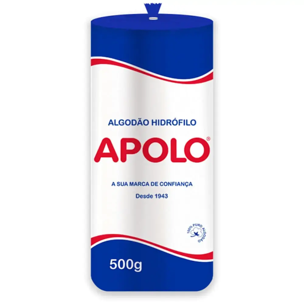 Algodão Hidrófilo em Rolo Apolo - 500 G