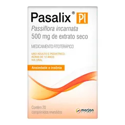 Fitoterápico Pasalix PI 500mg 20 Comprimidos Revestidos