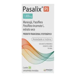 Fitoterápico Pasalix PI 1000mg 20 Comprimidos Revestidos