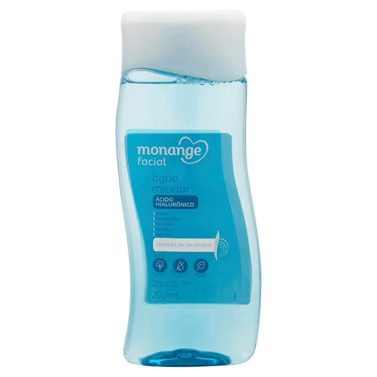 Água Micelar Demaquilante Monange Ácido Hialurônico 200ml