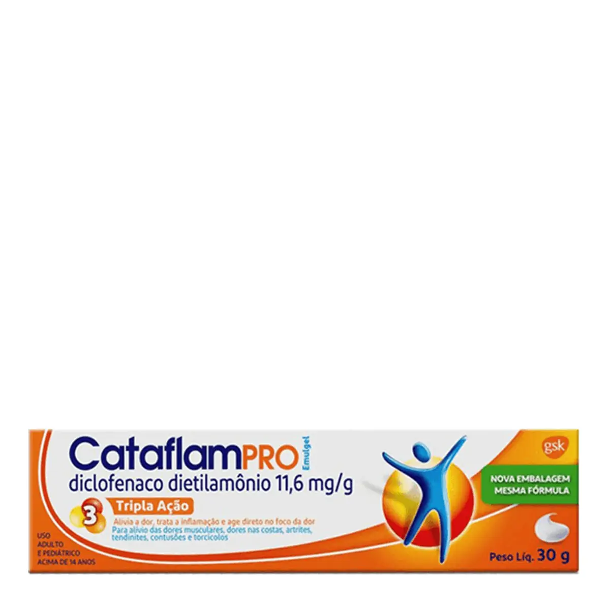 Analgésico, Relaxante Muscular e Anti-Inflamatório CataflamPRO 11,6mg/g 30g