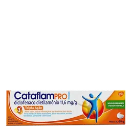 Analgésico, Relaxante Muscular e Anti-Inflamatório CataflamPRO 11,6mg/g 60g