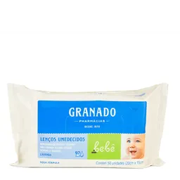 Lenço Umedecido Granado Bebê Lavanda 50 Unidades