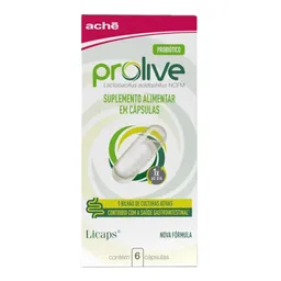 Suplemento Alimentar Prolive 1.000.000UFC 6 Cápsulas