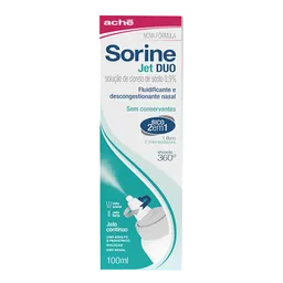Sorine Jet Duo Bico 2 em 1 100ml Solução Nasal