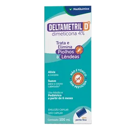 Deltametril D 4% MedQuímica 1 Frasco de 100mL de Emulsão Capilar