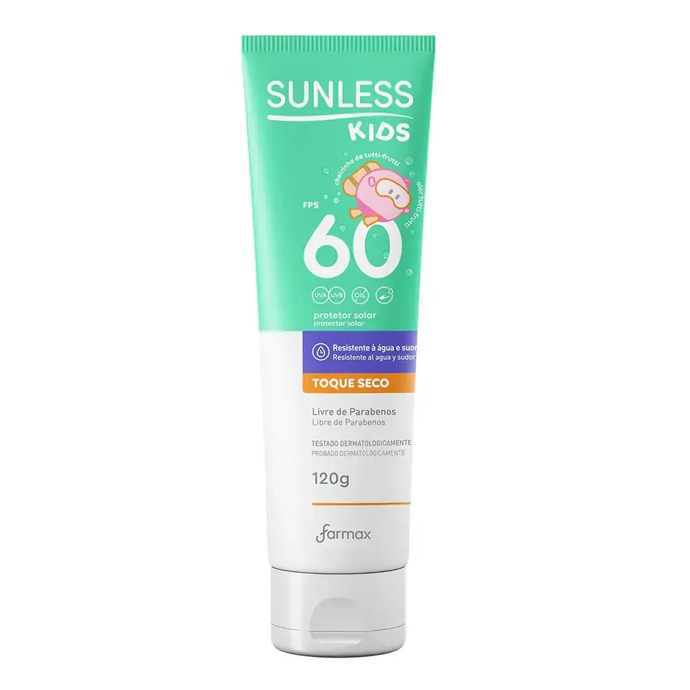 Protetor Solar Kids Sunless FPS60 Toque Seco 120g