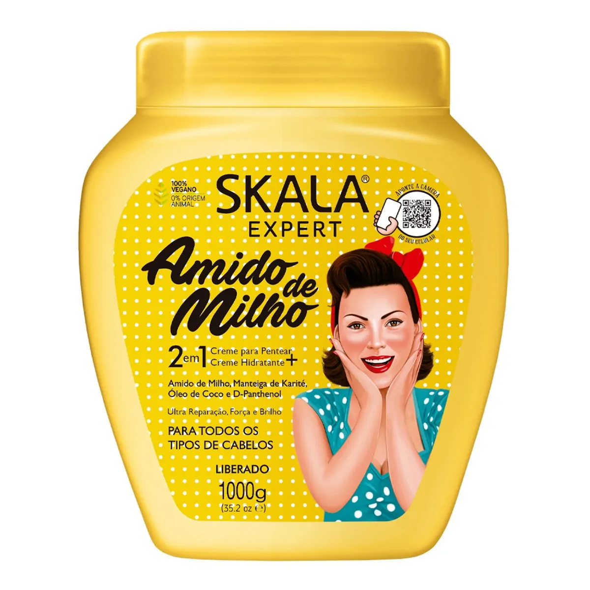 Creme de Tratamento Skala Amido de Milho 2 em 1 1000mg