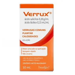 Queratolítico Verrux 0,20g/ml + 0,15ml/ml 10ml