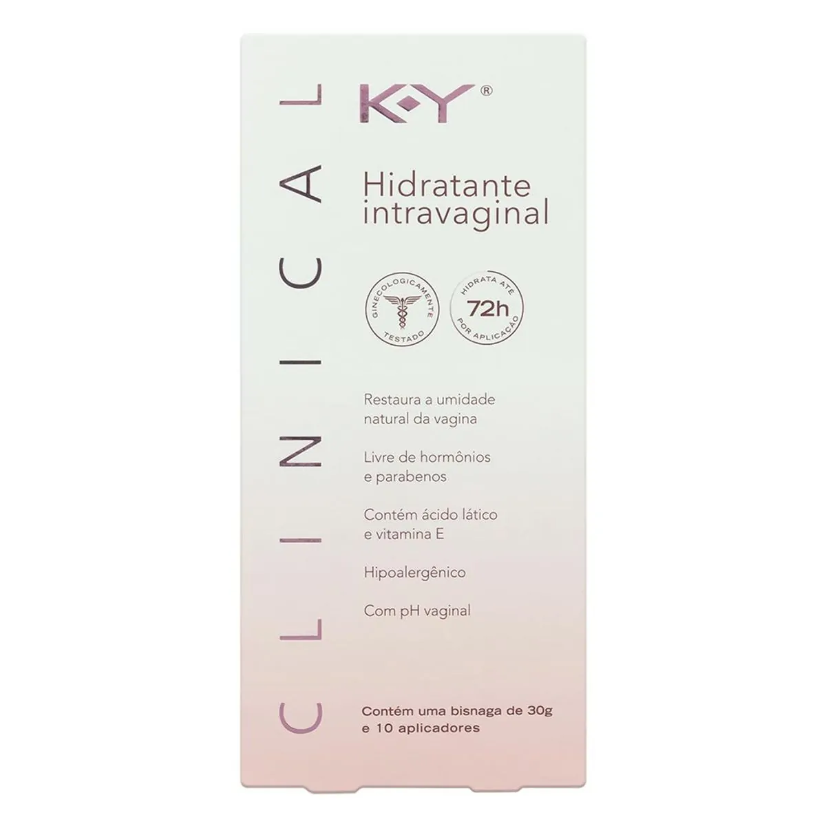 Hidratante Intravaginal K-Y Clínical 30g + 10 Aplicadores