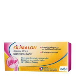 Hepatoprotetor Silimalon 100mg + 70mg 10 Comprimidos Revestidos