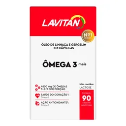 Ômega 3 Mais 4800mg Lavitan 90 Cápsulas Gelatinosas