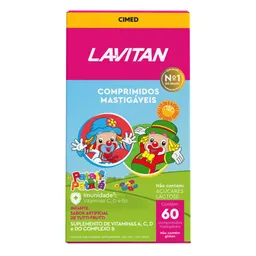 Suplemento Vitamínico Infantil LAVITAN Patati Patatá Sabor Tutti Frutti com 60 Comprimidos Mastigáve