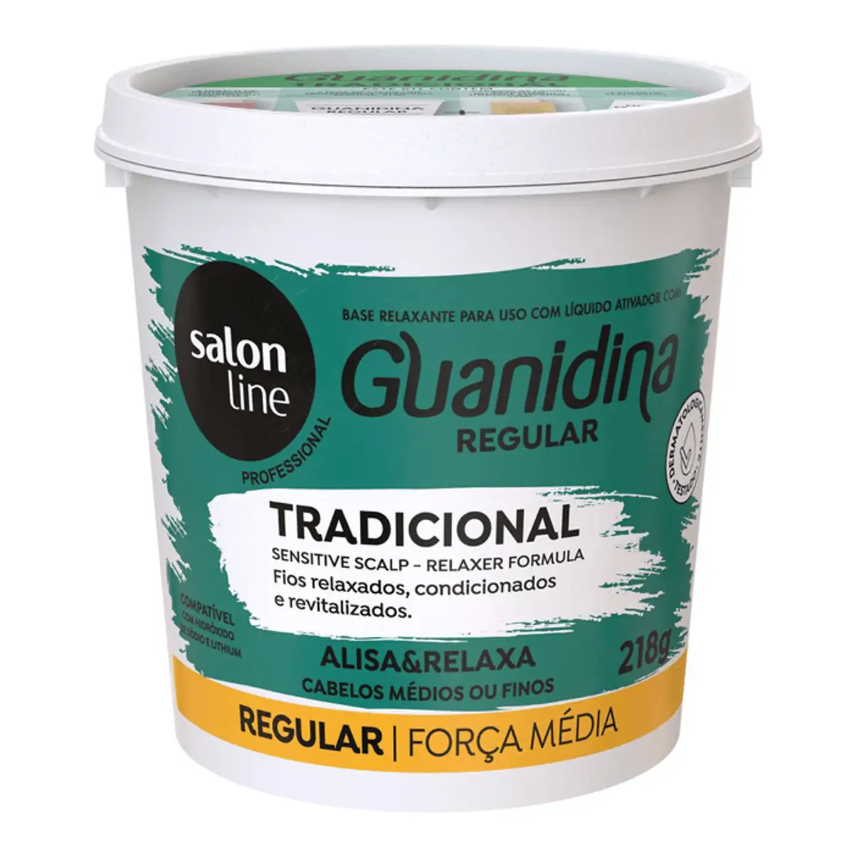 Salon Line Guanidina Regular Cabelos Médios E Finos 218g