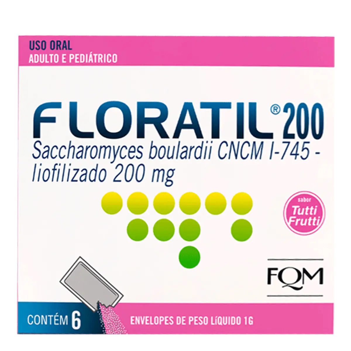 Antidiarreico Floratil Pediátrico 250mg 6 Sachês