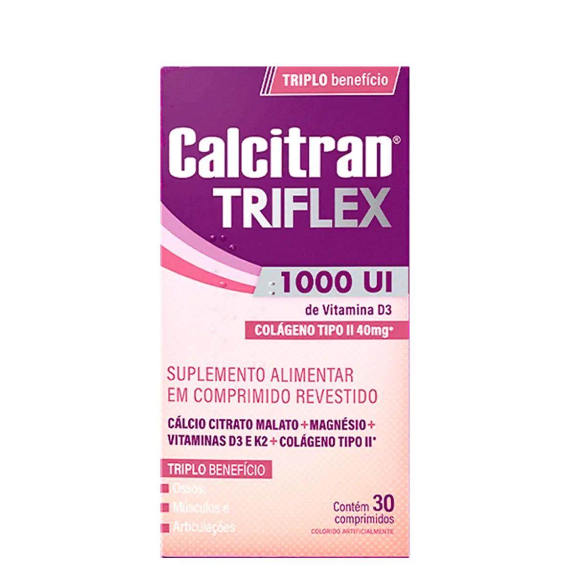 Suplemento Alimentar Calcitran Triflex FQM 30 Comprimidos