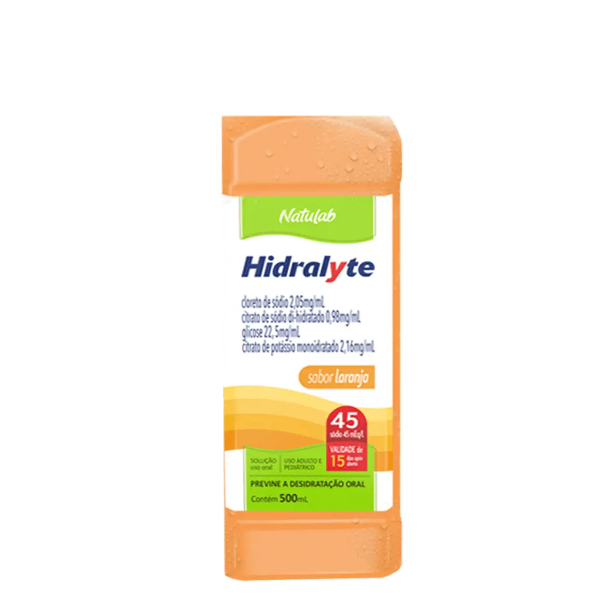 Hidralyte Natulab Laranja 500ml Solução Oral
