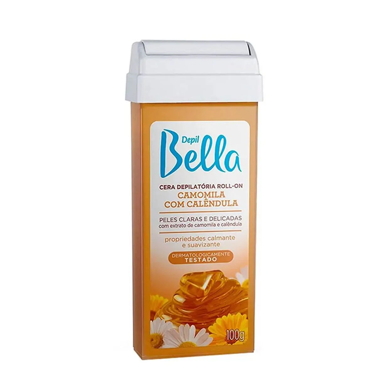 Cera Depilatório Roll-On Camomila Com Calêndula Depil Bella 100g