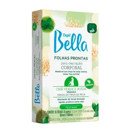 Folhas Prontas Para Depilação Corporal Chá Verde E Aveia Depil Bella 16 Unidades