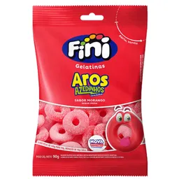 Bala Aros sabor morango Pacote com 90g - Fini