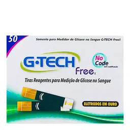 Tiras Regentes Para Medição de Glicose G-Tech Free 50 Unidades