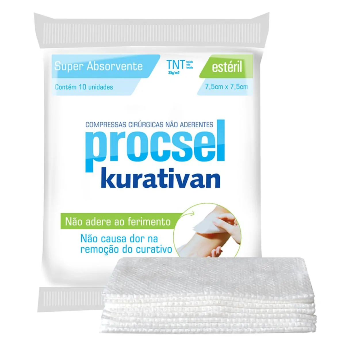 Compressa Cirúrgica - Não Aderente - Estéril - Kurativan
