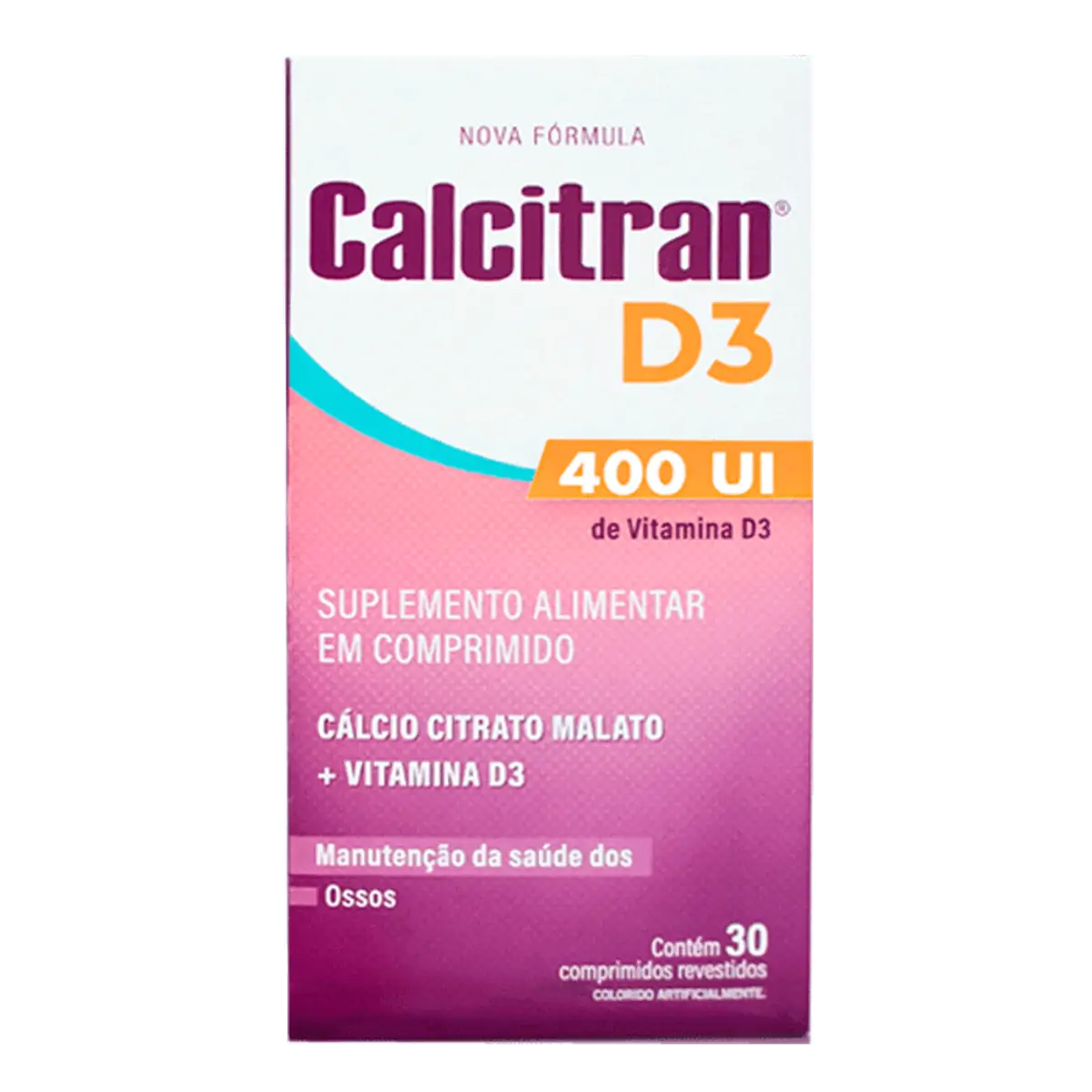 Suplemento Alimentar Calcitran D3 400UI FQM 30 Comprimidos