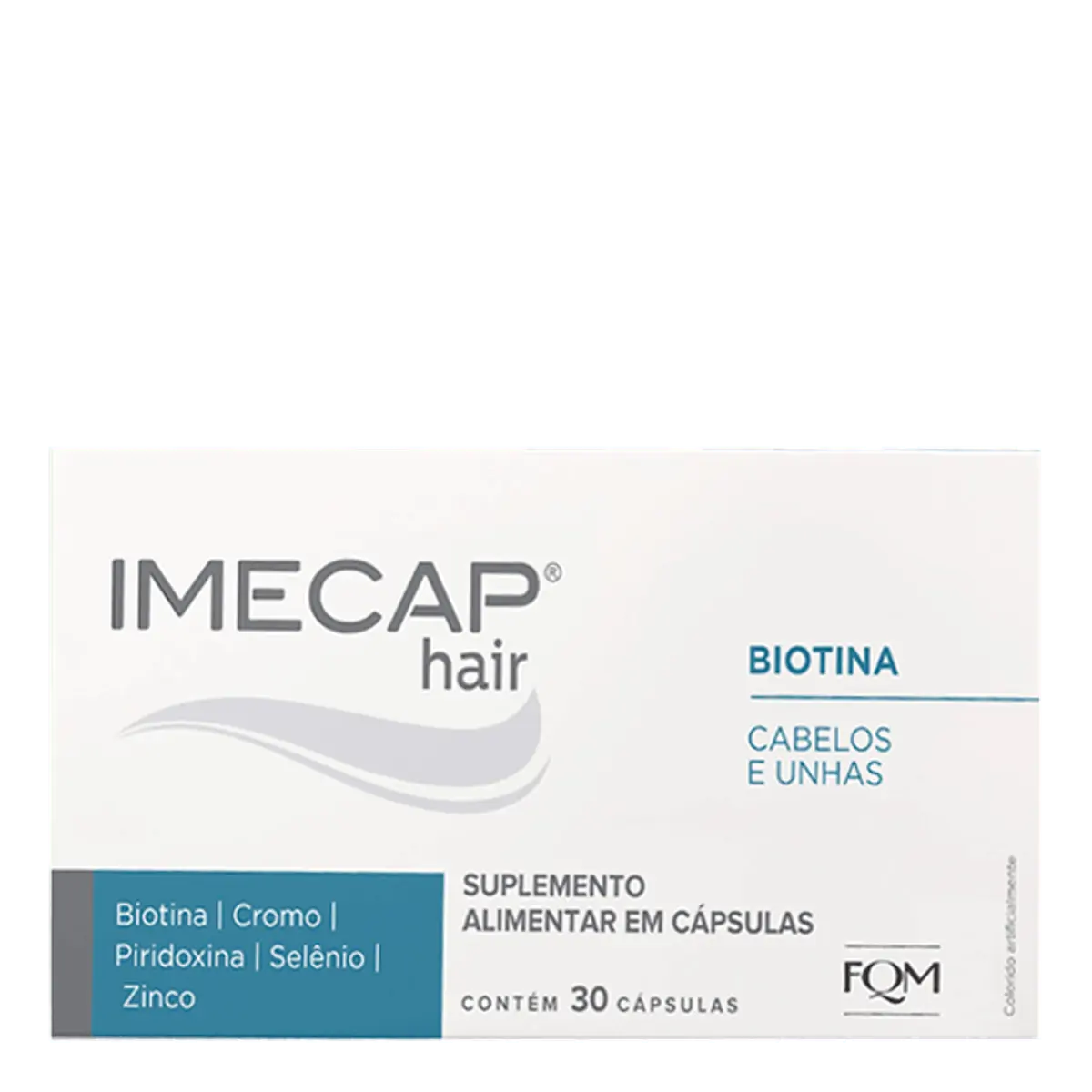 Suplemento Alimentar Imecap Hair Cabelos e Unhas FQM 30 Cápsulas
