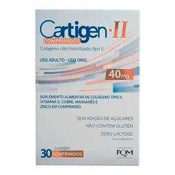 Colágeno Cartigen II 40mg 30 Comprimidos