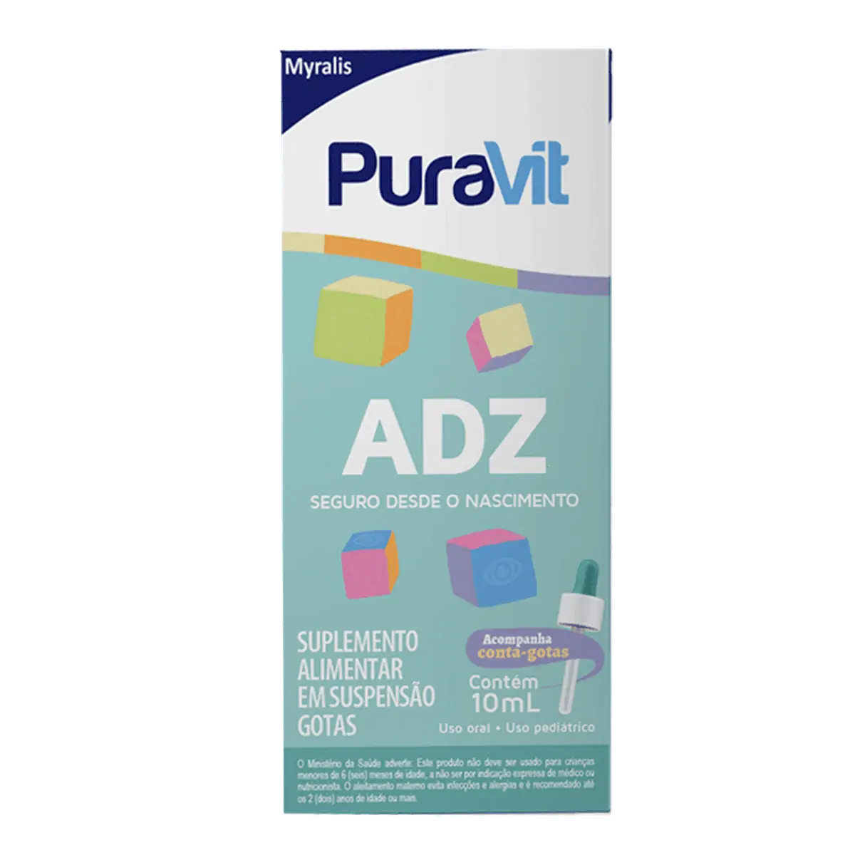 Suplemento Alimentar Puravit ADZ Sem Sabor 10ml Suspensão Gotas