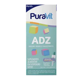 Suplemento Alimentar Puravit ADZ Sem Sabor 10ml Suspensão Gotas