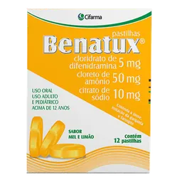 Benatux Mel e Limão Cifarma 12 Pastilhas